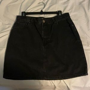ASOS black jean skirt